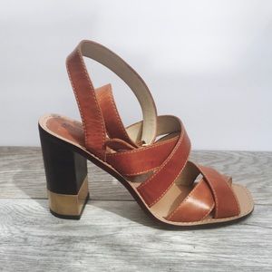 Michael Kors Ankle Wrap Leather Sandals NWOB